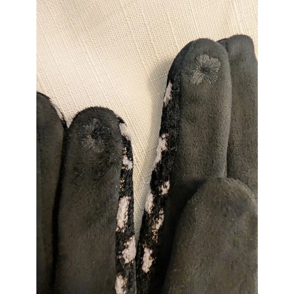 Fadivo New York Animal Print Black Gloves